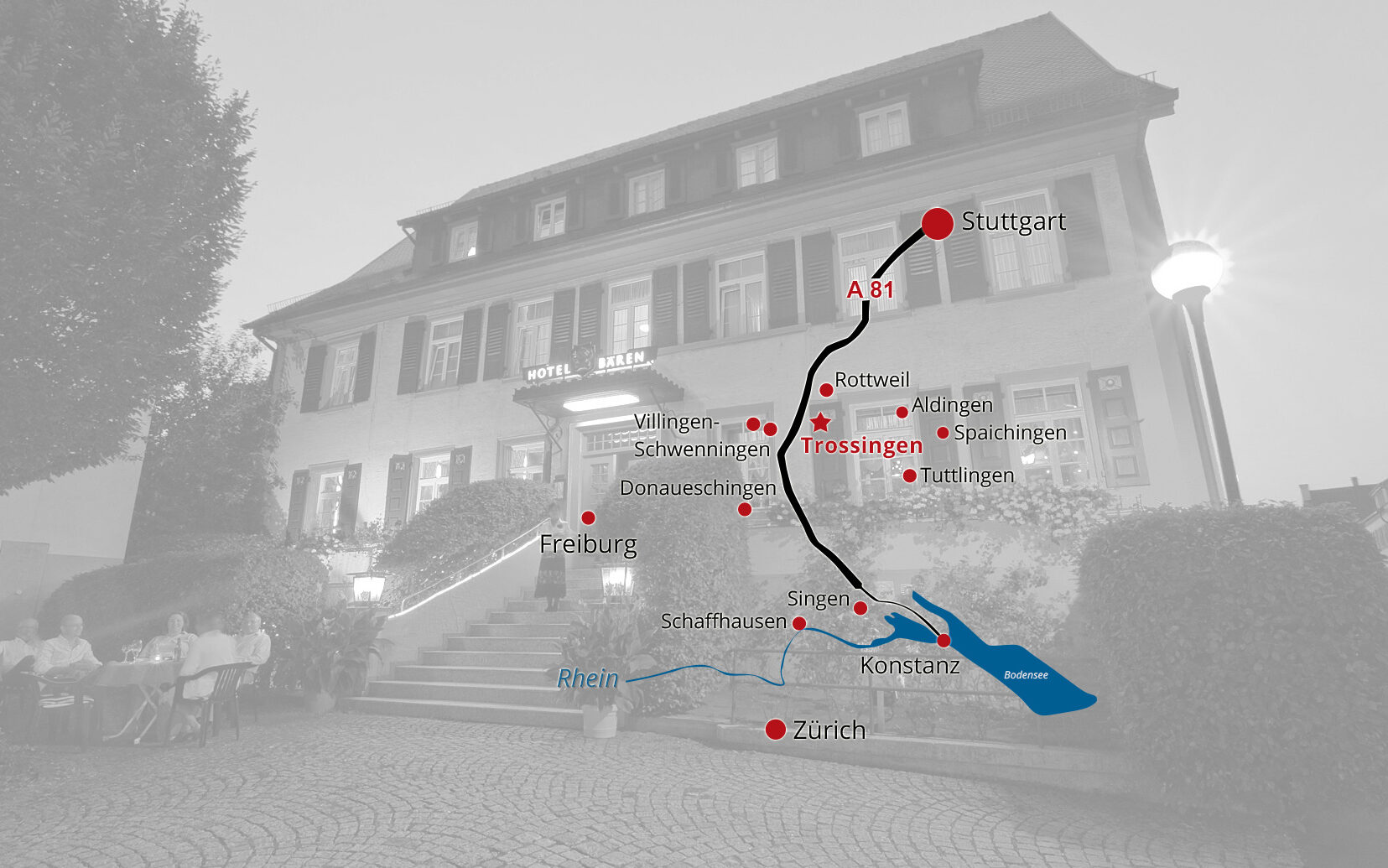 Hotel-Restaurant Bären Trossingen - Anfahrt